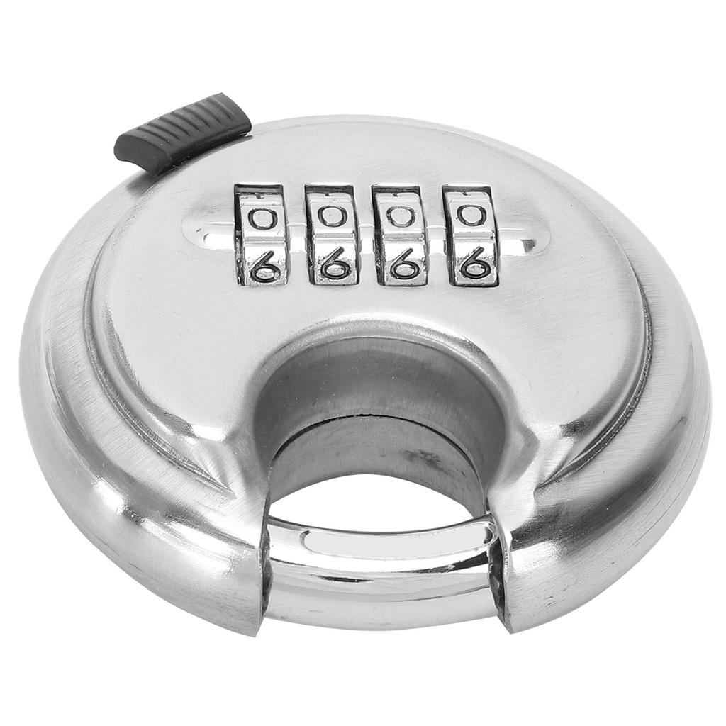 4 Digit Combination Disc Padlock with Hardened Steel Shackle Lock for Trailer Garage Storage Unit Sheds