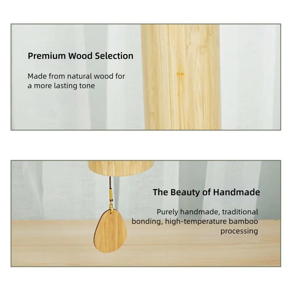 Garden Decor Natural Sound Bamboo Wind Chimes Wind Blows Four Seasons Wind Bell Maple Leaf Figure Wind Chimes Balcony Decor