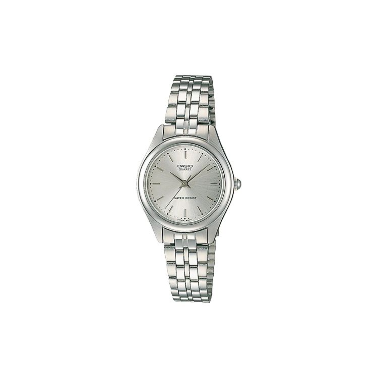 Casio Standard Enticer Business Quartz Watch Women watches Silver LTP-1129A-7A Regular Watch Box,Silver Dial