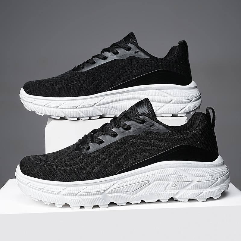 2025 large size popular versatile breathable sneakers spring and summer lightweight thick-soled shock-absorbing running shoes men's