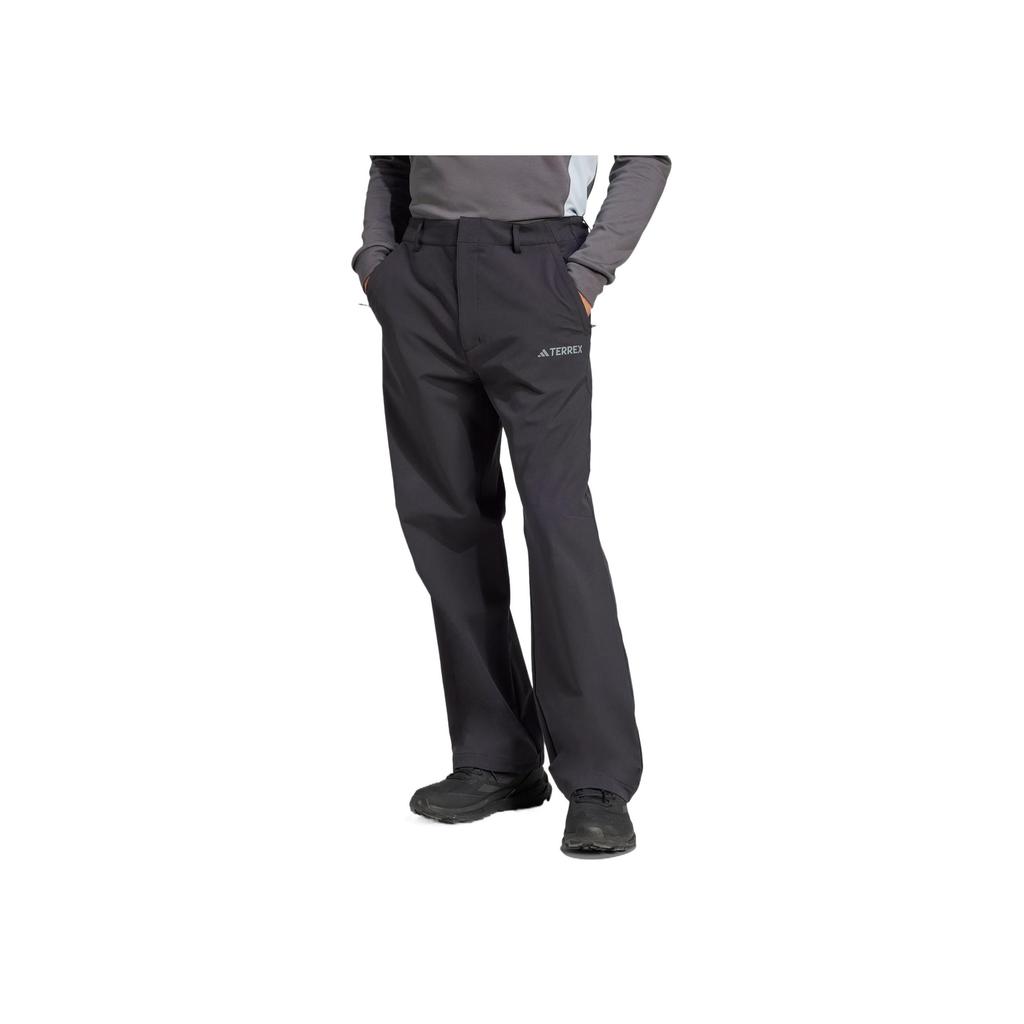 Adidas Adventure Wardrobe Series Comfortable Durable Windproof Breathable Solid Color Casual Pants Men Bottoms Black JD3552