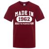 Made In 1962 Aged To Perfection Tee Clothes Hip Hop Breathable Cotton T Shirt Short Sleeve Tops Summer Streetwear T-Shirt