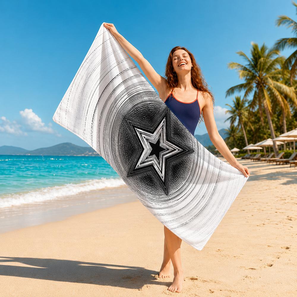 American Stars Towel Beach Blanket Towel  For Travel Gym Shower Luxury Lightweight Camping Pool  Tropical Cute