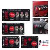 Kohlefaser-Panel Zündschalter-Kippschalter-Kit, Motor-Druckknopf-Startknopf Passend für Rennwagen, LKW, Boote, Wohnmobile