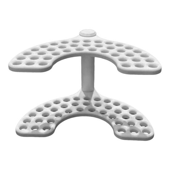 

Многоячеечная подставка для кистей Регулируемая стойка для хранения художника для кистей ручек Пластиковый органайзер для кистей для рисования для рукоделия миниатюрной живописи белый