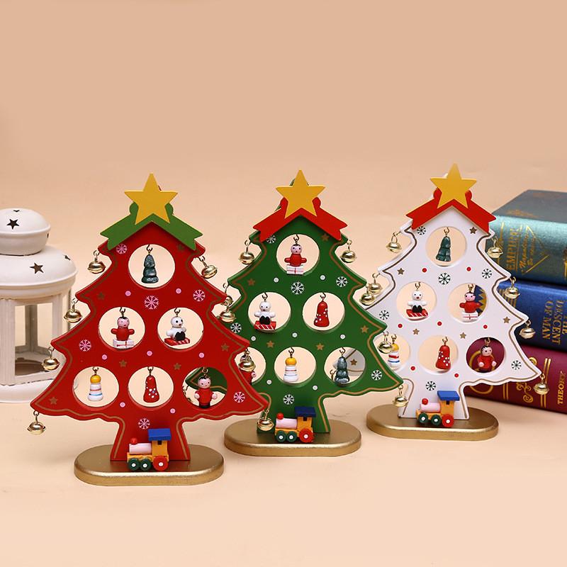 Mini Tree Decorative Christmas Ornaments Xmas Table Decoration Children Gift