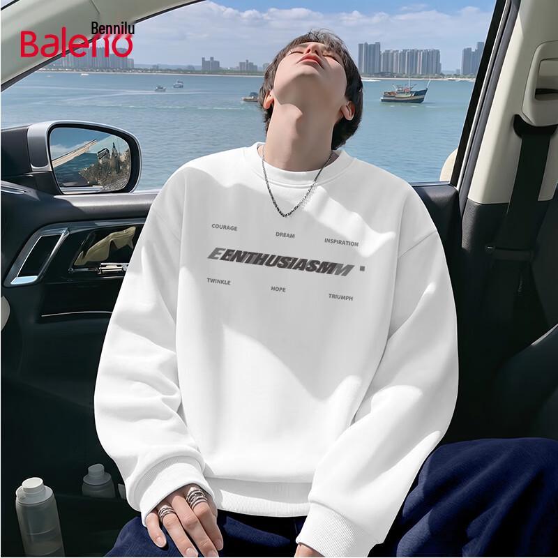 Baleno Men s Casual Long Sleeve Round Neck Sweatshirt 4XL