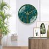 Neue kreative Wanduhr mit Marmormuster für Zuhause, Wohnzimmer und Schlafzimmer, leise Uhr, Wanduhr, leichter Luxus, moderne Quarzuhr