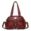 2025 New Women's Handbag Casual Commuter Multi Pocket Single Shoulder Middle Aged Mom's Bag Soft Leather Versatile Crossbody Bag