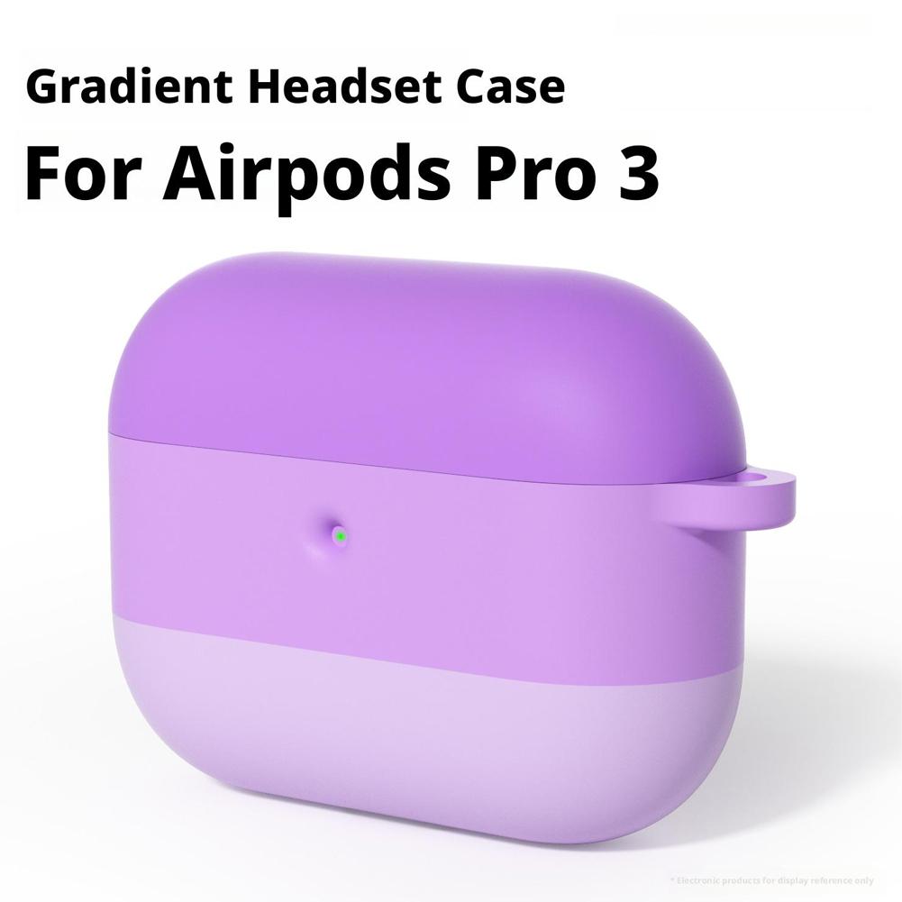 For AirPods Pro 3 2025 Case Gradient Color Silicone Earphone Cases For AirPods Pro3 Generation TPU Cover Sleeve With Hook Shell