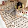 Cotton Linen Boho Rugs for Living Room Muslim Retro Ethnic Anti Slip Bedroom Area Rugs and Carpets Print Tatami Prayer Floor Mat