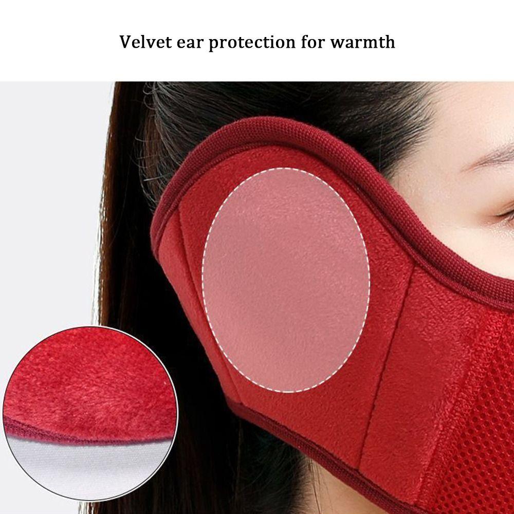 Plush Thermal Earmuffs Mask Warm Ear Warmer Winter Fleece Winter Mask