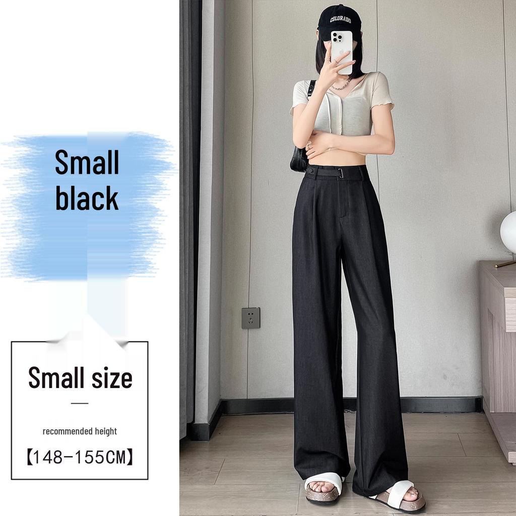 2025 Damen Sommer High-Waist Tencel Eisseide Weitbeinige Hosen