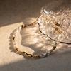 Youthway Glass Pearl Shaped Water Drop Cast Water Drop Bracelet Stainless Steel 18K Gold Plated Waterproof Summer Jewelry