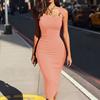 Women's Off-Shoulder Bodycon Maxi Dress with Slim Fit and Hip-Hugging Design