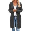 Langer, lockerer Zopfmuster-Strickcardigan für Damen – Herbst/Winter Knopfleisten-Pullover für Europäische & Amerikanische Trends 2026