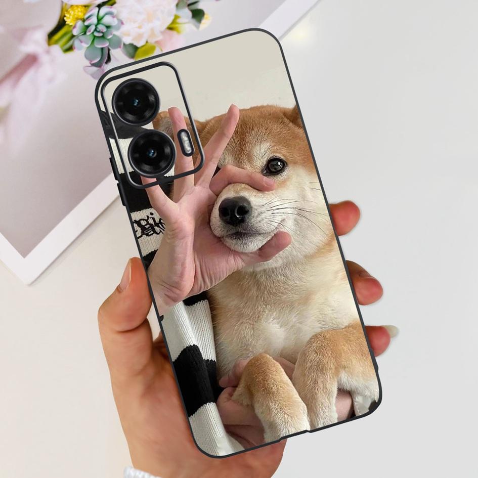 For Motorola Moto G35 5G Case 2024 Cute Cartoon Cat Butterfly Bumper Soft Silicone Phone Cases For MotoG35 G 35 Protective Cover