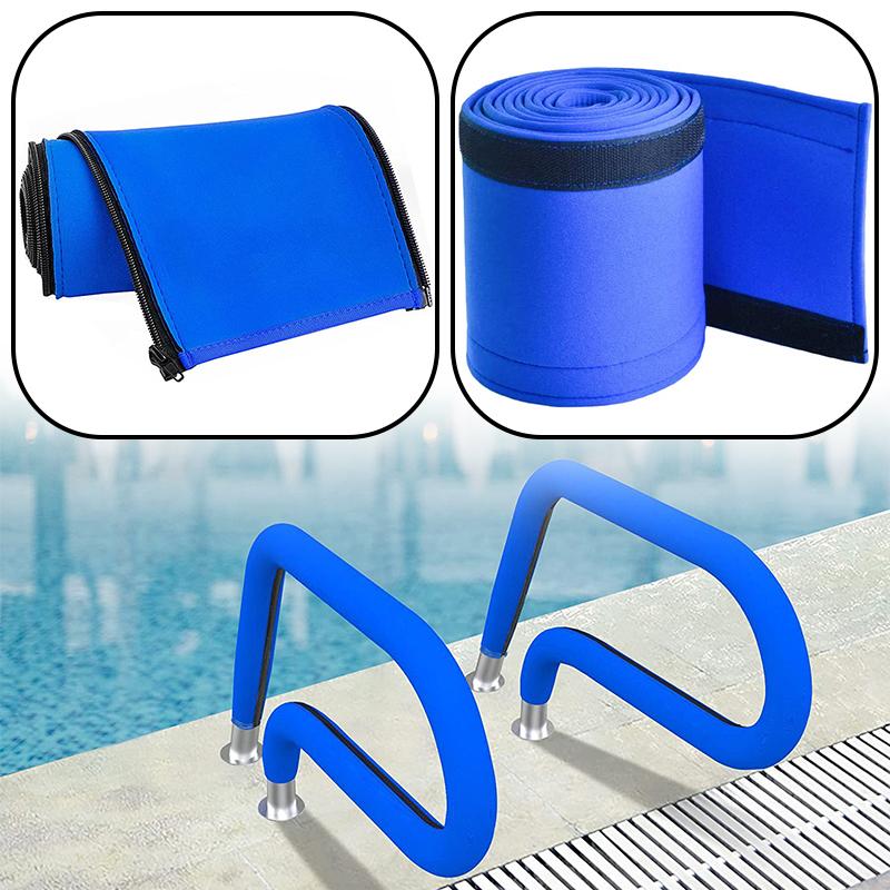 Neoprene Pool Railing Covers Zippered Swimming Pool Handrail Covers Hand Grip Rail Slip Cover For Swim Pool Ladder 4/6/8/10ft