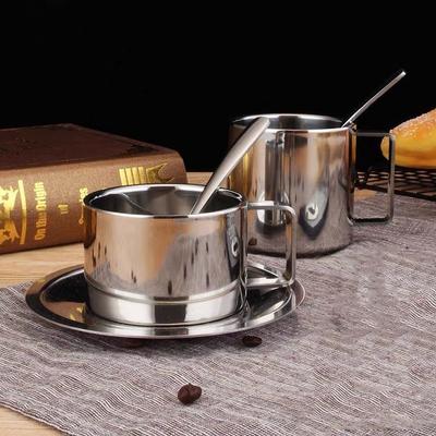 Kreative einfache Edelstahl Kaffeetasse Becher Wasser Tasse Kaffeetasse Milch Tasse Frühstück Tasse Nachmittagstee