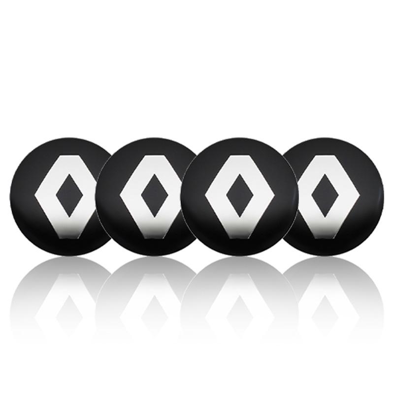 Kołpaki 4 szt. 56/60/65mm Naklejki na koła samochodowe Środkowy kołpak emblemat samochodowy Odznaka Naklejka Do Renault Megane 2 3 Clio Koleos Kadjar Capt