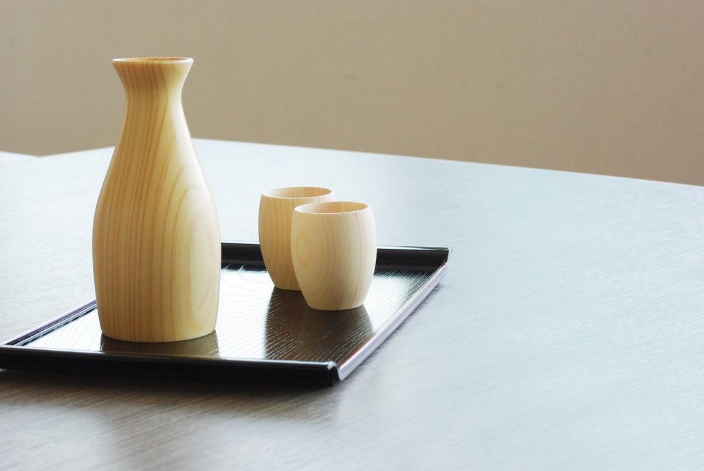 Yamako Iki Round Sake Cup Set of 3, Made in Japan, 888931, Natural