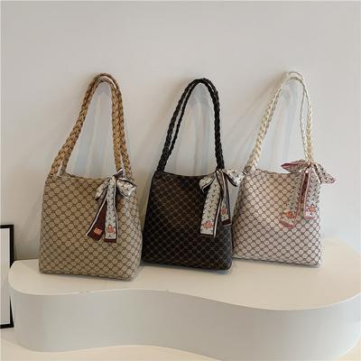 Eimertasche mit großer Kapazität Schultertasche Textur PU Damentasche Mode Große Kapazität Achseltasche