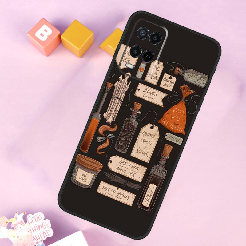 Girly Pastel Witch Goth Ouija Case For Oppo A98 A78 A18 A38 A58 A74 A94 A54 A15 A17 A57 A6 A5 Pro A16 A76 A96 A40 A60 A80