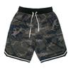 Fitness Shorts Camouflage Design Waist Drawstring Polyester Quick Dry Sports Short Trousers for Outdoor