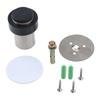 Silver Stainless Steel Floor Door Stop Cylindrical Wall Protector Heavy Duty Universal Bottom Top Mount