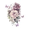 Purple Flowers Butterfly Wall Stickers Living Room Bedroom Background Decor Mural Bathroom Home Decoration Self-adhesive Decals