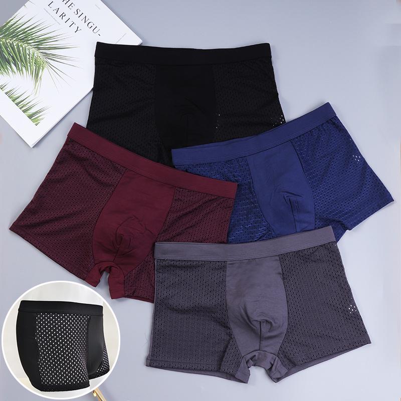 

Мужские трусы, мужское сетчатое нижнее белье, боксеры, дышащие шорты с отверстиями, большие размеры, сексуальные трусики, мужские шорты, нижнее белье