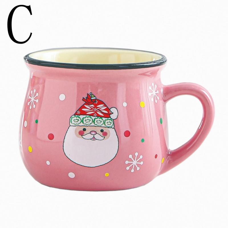 New Mini Christmas Mugs Couples Ceramic Cups Kawaii Santa Claus Figurines Creative  Gift For Office Home Milk Coffee Tea Cup