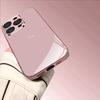 Love Heart Pattern Pink Metallic Tempered Glass Phone Case For iPhone 11 12 13 14 15 16 17 Pro Max 15 Plus 17 Air 16E Cover