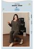 Women's Lamb Cashmere Pajamas with Built-in Bra, Cozy Long Sleeve Set for Fall/Winter