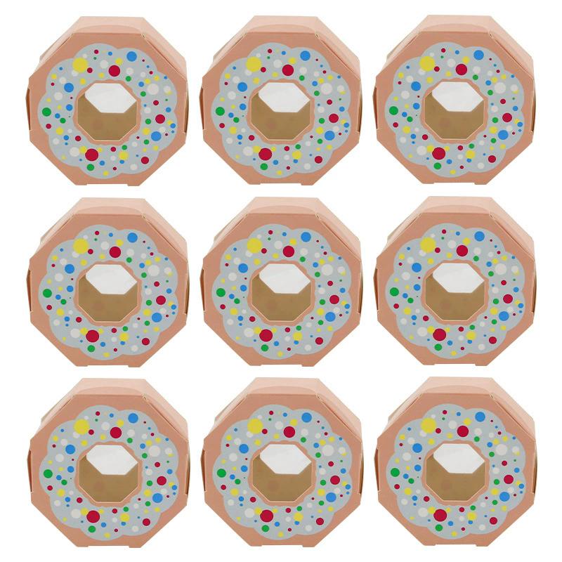 

WTEMPO DIY Foldable Creative Shaped Design Paper Gift Boxes Printed Polygon Mini Presents Packaging Boxes Ideal for Storing and Gifting Delicate Items 50pcs светло-розовый