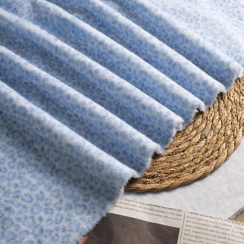 50cm Imitation Leopard Print Pattern Plush Animal Synthetic Fur Fabric for Clothing Background Cloth Carpet Cushion DIY Fabric