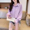 Purple Sun Protection Clothing for Women Spring and Summer New Design Lapel Casual Cardigan Jacket