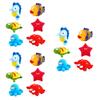 Conjunto de 18 Peças de Brinquedos de Banho para Bebê Design Criativo de Vida Marinha Cores Sortidas