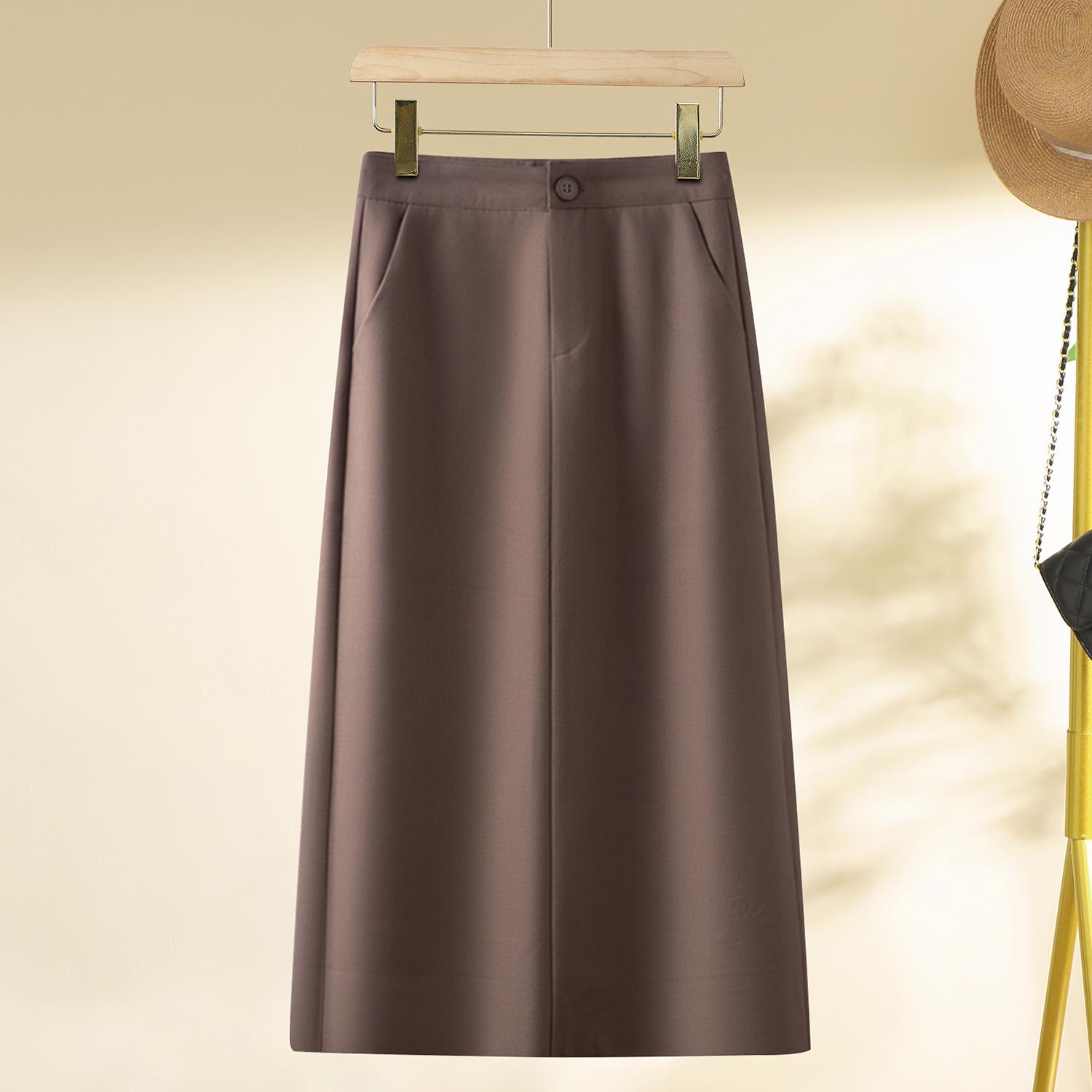 

Ankola Women s High-Waisted Red Midi Skirt - Spring/Autumn 2025 A-Line Suit Skirt XL (115-125 jin)