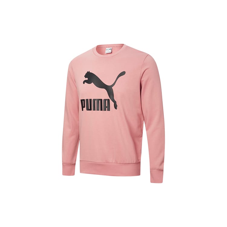 PUMA Sweatshirts Men's Wedding Pink Crew Neck Moderate Regular 599296-14