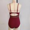 One-piece Swimsuit Cross-piece Sexy Backless Mesh Splicing Bikini Women