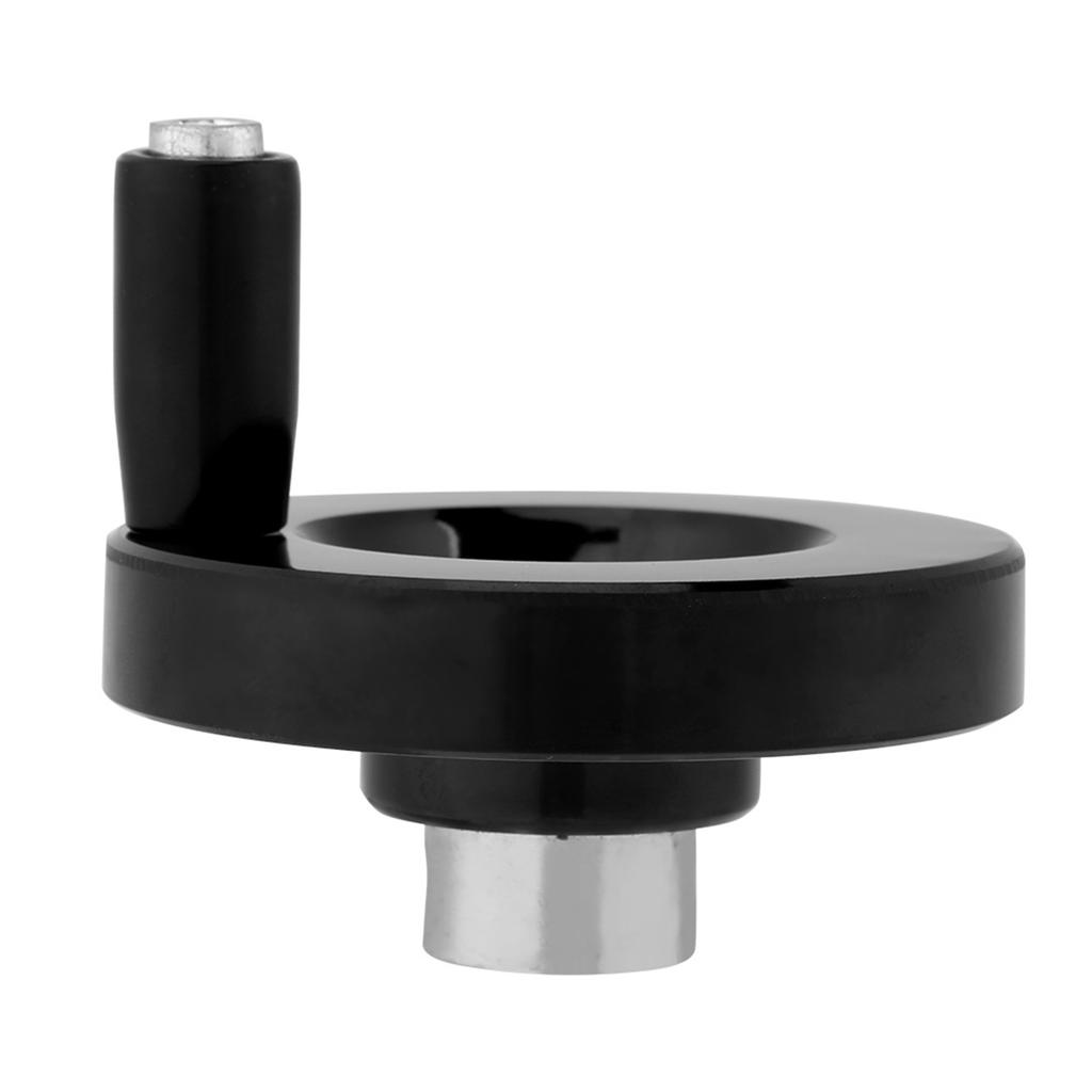 1 Pcs Black Lathe Milling Machine Rear   Hand Wheel With Revolving Handle(8 X 63mm)