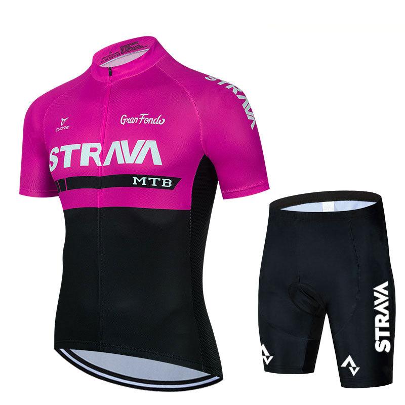 

STRAVA 2026 Summer Bike Men s Cycling Suit Mountain Breathable Bike Short Sleeve Set XS