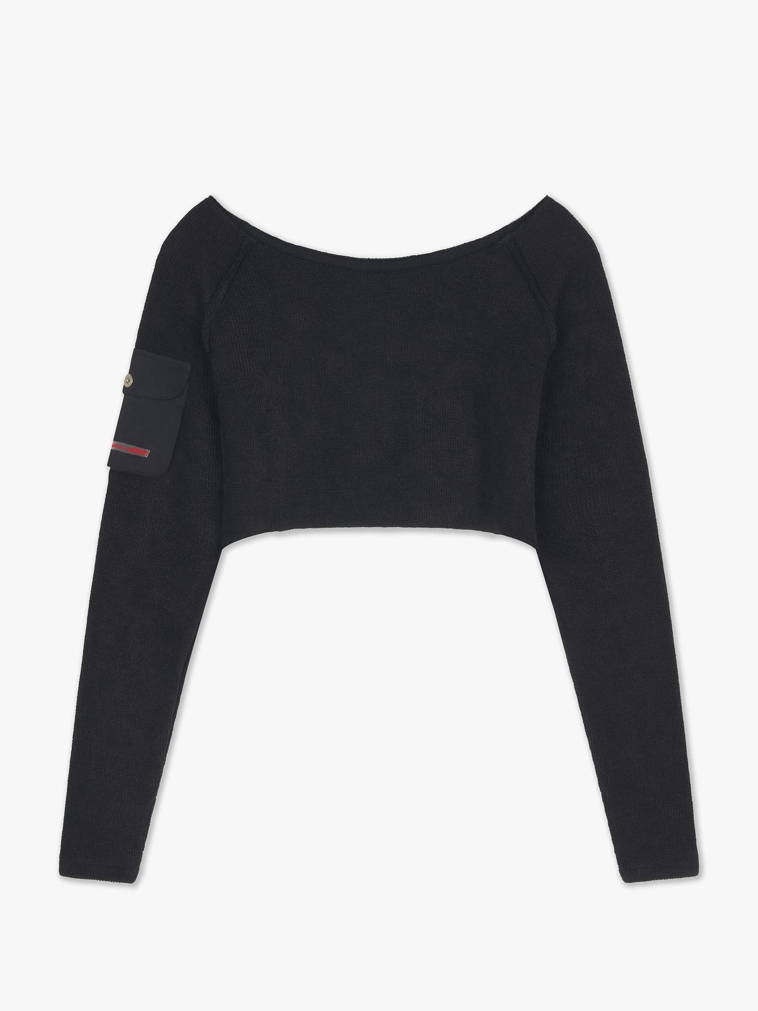 Poyeong Pocket Crop Knit Black Black/Os
