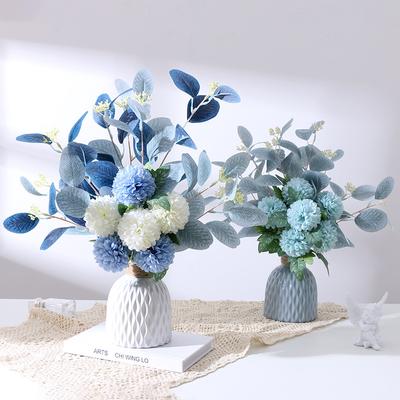 45cm Eukalyptus Künstliche Blumen Strauß Dekoration Falsches Ornament Tisch Heim Zimmer Dekor Gartenparty Herbst Brautstrauß