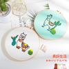 Diy Handmade Embroidery Material Package, Alpaca Cactus Desert Cute Cartoon, European Embroidery, New Product.