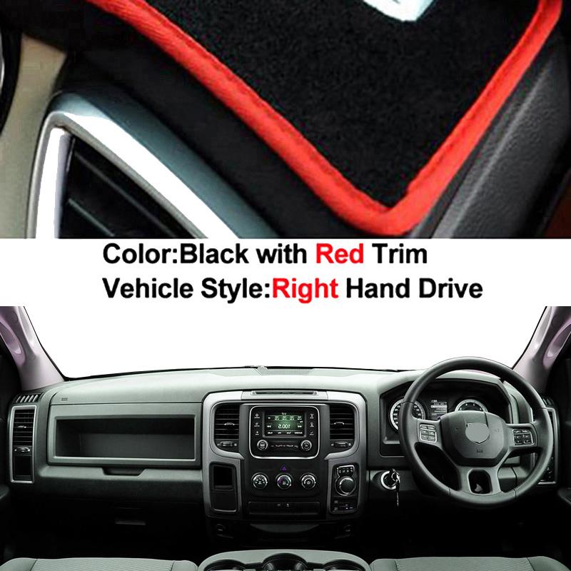 For Dodge Ram IV (DS/DJ) 1500 2500 3500 2008-2018 Car Dashboard Avoid Light Pad Instrument Platform Desk Cover Mat Carpets