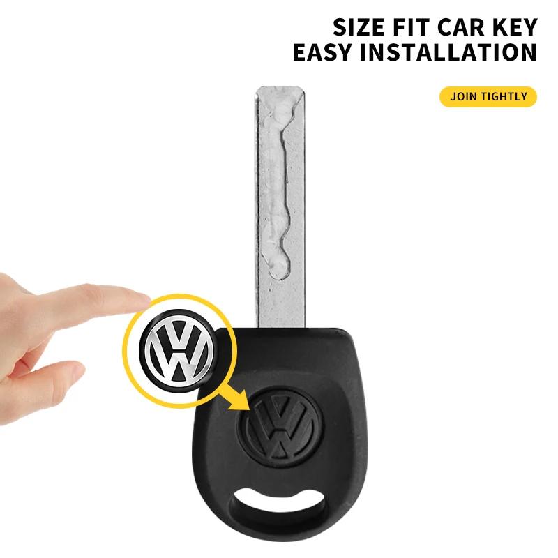 Pro VW Volkswagen Jetta MK5 Golf 11mm Kovová nálepka na dálkový ovladač auta Hliníková ozdoba Dekorativní samolepka Pro Volkswagen CC Lavida Cad