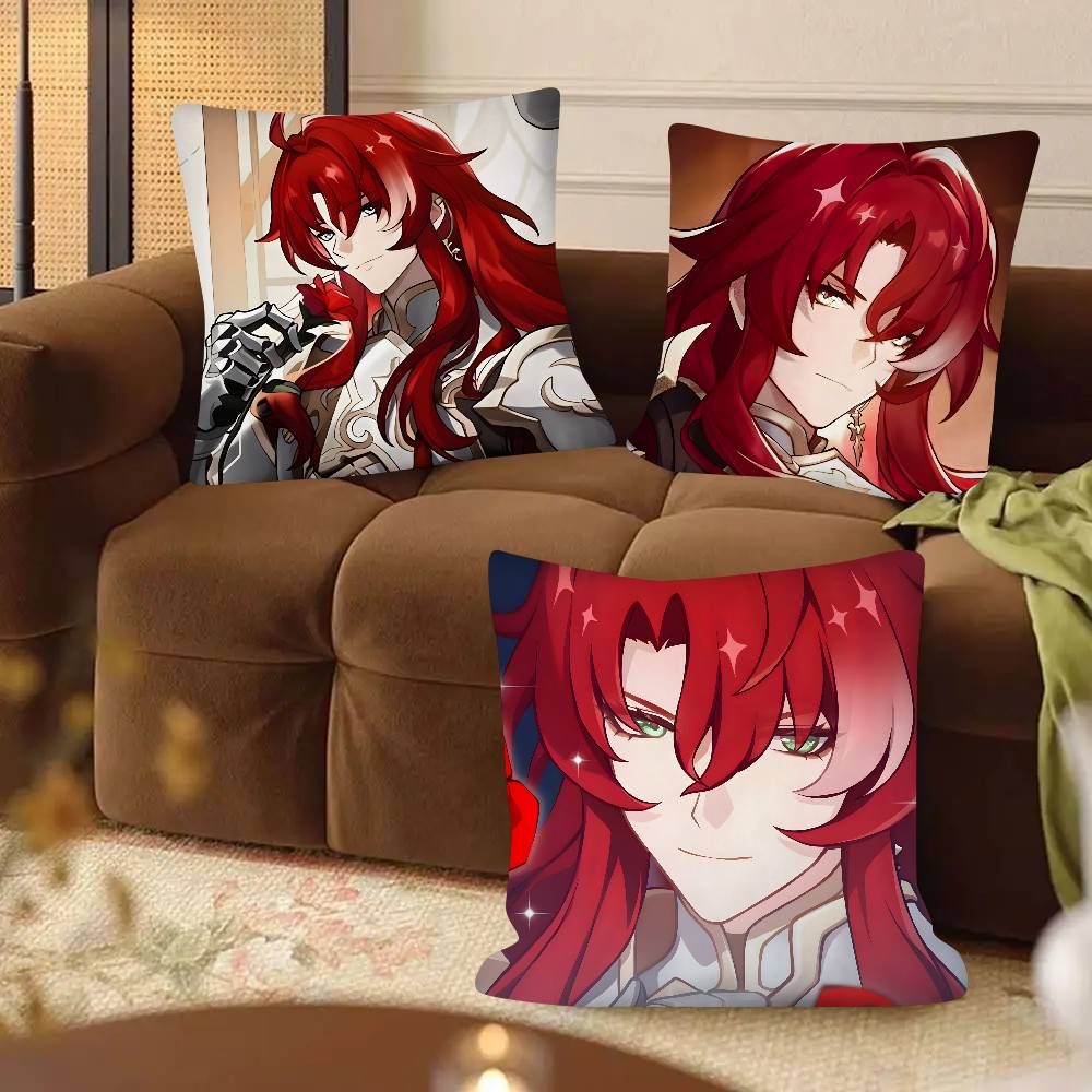 1pc Game Anime Honkai Star Rail Argenti Pillow Case Fashion Square Pillowcase Bedroom Sofa Room Ins Decoration Leisure