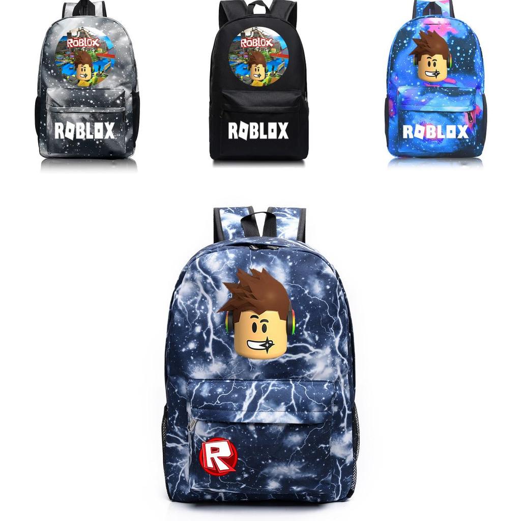 Roblox Pattern Kids Schoolbag Backpack With Starry Background And Large Capacity